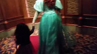 Sophia meet and greet with Ariel at Disneyland [upl. by Nylirej181]