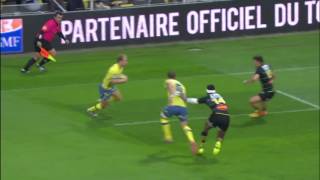 TOP 14  Clermont  La Rochelle  578  Essai Nick ABENDANON CLE  J26  Saison 20152016 [upl. by Livy]