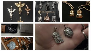 my gold and diamond jewelry collection update 13 pendantschains gold diamond 💎✨ [upl. by Bergren]