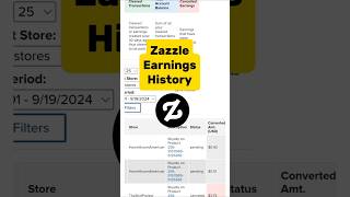 Zazzle Earning History Sept 19 2024 [upl. by Anastasie]