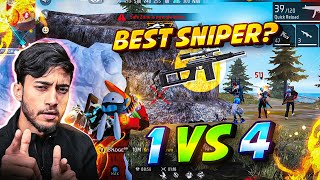 New Dangerous Weapon VSK94 Sniper Solo VS Squad OP Gameplay  Free Fire Max [upl. by Namyl]