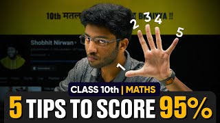 5 Tips to Score 95 in Maths Class 10th🔥 Maths Strategy Class 10 2023 [upl. by Eseneg]