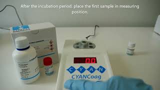 The determination of fibrinogen levels in human plasma with the CYANCoag 1Ch [upl. by Nilkcaj]