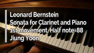 Piano part  Bernstein Sonata for Clarinet and Piano First movement Half note  88 [upl. by Luise]