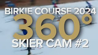 360° SkierCAM2  50th American Birkie Course 2024 Wave 9 Start FULL RACE [upl. by Dulsea]