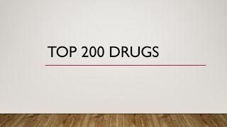 Top 200 Drugs Pronunciation Generic names Brand names [upl. by Aliam846]