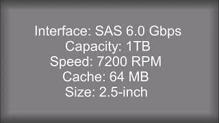 HP 1TB 7200RPM SAS 6Gbps Dual Port Hot Swap 25inch Internal Hard Drive Mfr PN MM1000FBFVR [upl. by Aicirtap]