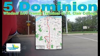 5 Dominion  Transit Windsor 2015 Nova Bus LFS 571 Windsor Transit Terminal to St Clair College [upl. by Yeltnarb]