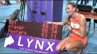 Femke BOL 4926 WORLD RECORD 400M  Dutch Championships Indoor 2023 [upl. by Ecnarwal]