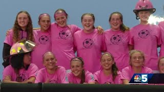 Beekmantown soccer programs cruise to big wins in Breast Cancer awareness games [upl. by Aiuhsoj]