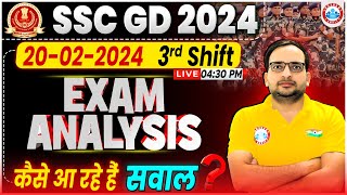 SSC GD 2024 Exam Answer Key  SSC GD 20 Feb 3rd Shift Exam Analysis SSC GD 2024 Paper Solution [upl. by Castora]