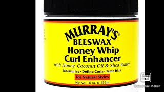 Murrays Beeswax Honey Whip Curl Enhancer ReviewWatch till the End [upl. by Eelime]