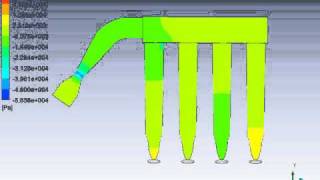 FSAE Intake Manifold CFD Transient Simulation pressure [upl. by Prussian]