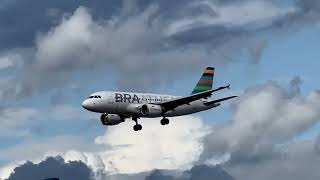 BRA Airbus A319112 Braathens Regional AirlinesLanding in Copenhagen from Kavala Planespotting [upl. by Arivle]