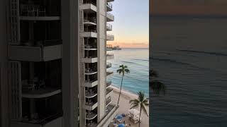 View From The Outrigger Beach Resort Hotel In Waikiki Hawai🌴 [upl. by Garihc]