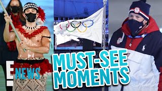 2022 Winter Olympics Opening Ceremony MustSee Moments  E News [upl. by Ramas371]