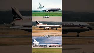 DC10 vs L1011 TriStar vs MD11 dc10 l1011 tristar md11 planes aviation edit fypシ shorts [upl. by Initof]