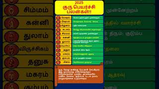 2025 குரு பெயர்ச்சி பலன்கள் shorts short [upl. by Adelric]