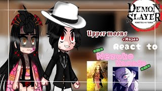 ♡ Uppermoons  Muzan react to Nezuko ♡  Demon slayer   read discription [upl. by Einhpad829]