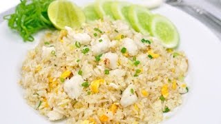 Crab Fried Rice Thai Food  Kao Pad Pu ข้าวผัดปู [upl. by Alleinnad]