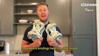 XCMAN Step in Snowboard Bindings AllMountain Bindings for Men Women Easy Step in and Out [upl. by Mcgraw]