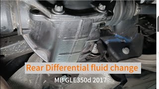 Rear differential fluid change MB GLE350d 2017 [upl. by Gainor]