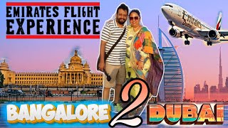 Bangalore to Dubai Emirates flight experience Budget Dubai Travel Series Ep  1 Kannadiga in Dubai [upl. by Mihe33]