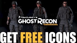 HOW TO GET FREE RAINBOW 6 SIEGE ICONS IN GHOST RECON WILDLANDS  LIMITED TIME ONLY [upl. by Justinn]