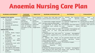 NCP 5 Nursing care plan on Anemia [upl. by Etaner]