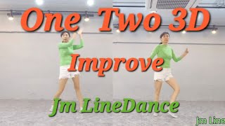 One Two 3D LineDance Improver정국 BTS 3D [upl. by Suinuj]