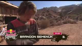 Red Bull Rampage 2012 Brandon Semenuk crash final first run [upl. by Mandeville14]