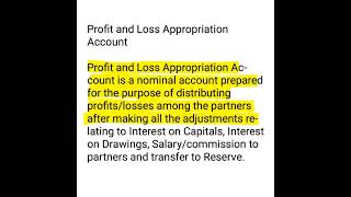 profit and loss appropriation accounts class 12 commerce [upl. by Rebor]