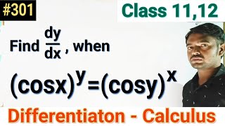 Find dydx when cosxycosyx DifferentiatonCalculusClass 12MathsAptitudeEnggGraduation [upl. by Cleon]