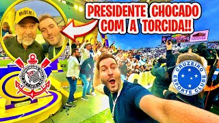 TORCIDA DO CORINTHIANS IMPRESSIONOU ATÉ O PRESIDENTE NA FINAL DA COPINHA Corinthians 1 x 0 Cruzeiro [upl. by Aihsrop754]