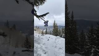 Aspen Colorado Tree Jump 🌴 snowboarding snowboard wintersport jump aspen colorado [upl. by Eahc]