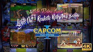 Capcom Play System I 4K  Lights Out  Realistic Retroarch Bezels [upl. by Sterne326]