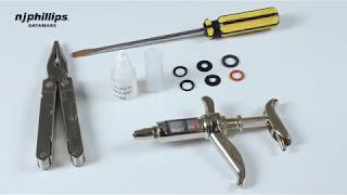 NJ Phillips™ 1mL 2mL or 5mL Metal TubeFed Injector Maintenance Guide [upl. by Eseyt]