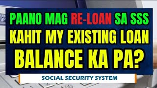 ✅PAANO MAG RELOAN KAHIT MY EXISTING LOAN BALANCE KA PA SSS SALARY LOAN ONLINE  SSS 2024 [upl. by Domineca]