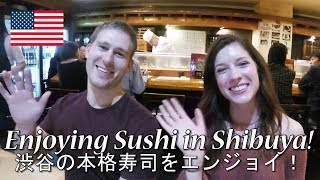 【春夏秋冬】アラスカ出身のカップルと本格寿司を食す！ Eating amazing sushi in Tokyo [upl. by Sneve]