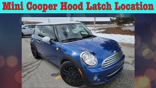 Mini Cooper Hood Latch Location [upl. by Alakcim]