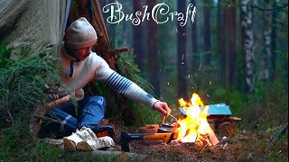 Ultimate Bushcraft Build Forest Rain Sounds [upl. by Ingemar270]