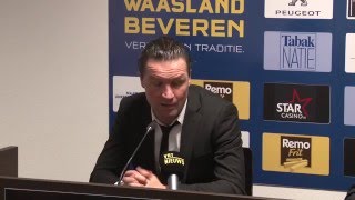 Persbabbel na WaaslandBeveren  Club Brugge 12 [upl. by Yleek]