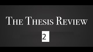 Thesis Review 2 [upl. by Hiamerej292]