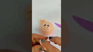 Cómo Hacer en 1 MINUTO Cerdito en Imán  Moracraft Porcalana Fría 🐖 [upl. by Boyt409]