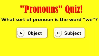 quotPronounsquot Quiz English Grammar Quiz Learn and improve grammar [upl. by Paulette625]