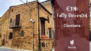 For Sale  €39000 Fully Renovated Home in Cianciana Sicily [upl. by Gratt]