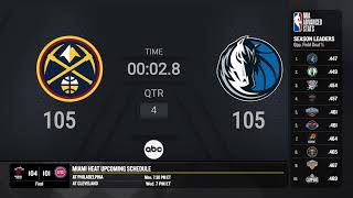 Denver Nuggets  Dallas Mavericks  NBA On ABC Regular Season Live Scoreboard [upl. by Aihtenyc]