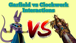 Nickelodeon AllStar Brawl 2  Garfield vs Clockwork Interactions [upl. by Adaval]