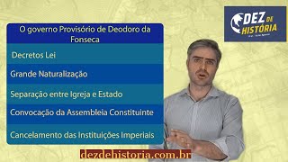 República da Espada II Governo Provisório de Deodoro da Fonseca República da Espada [upl. by Matless]