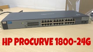 Switch HP Procurve 1800 24G Unboxing [upl. by Hardden]